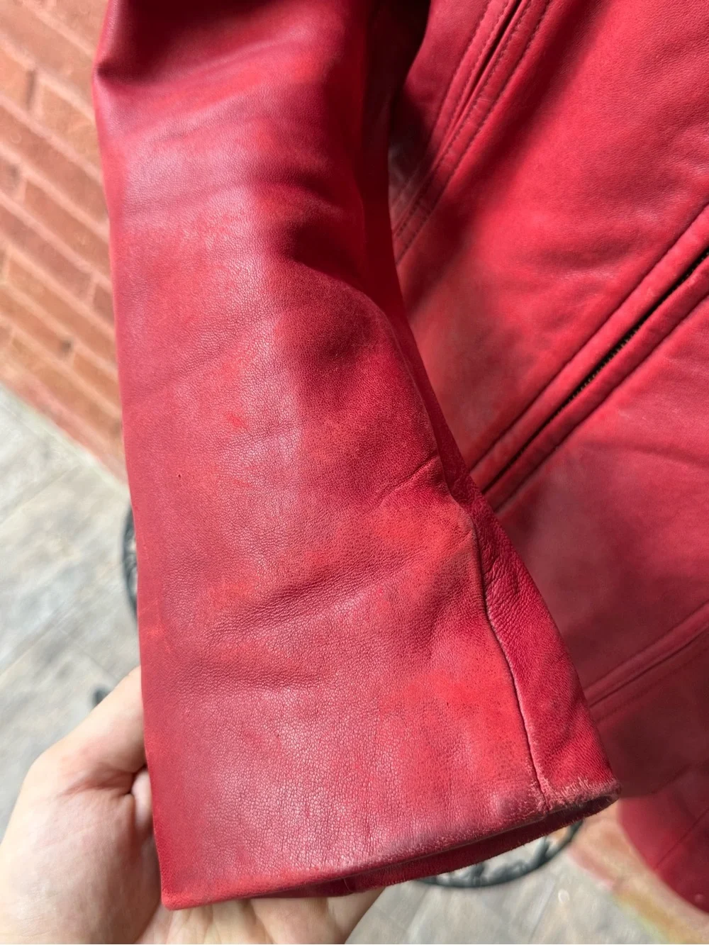 Vintage Jones New York Red Genuine Leather Jacket Women’s